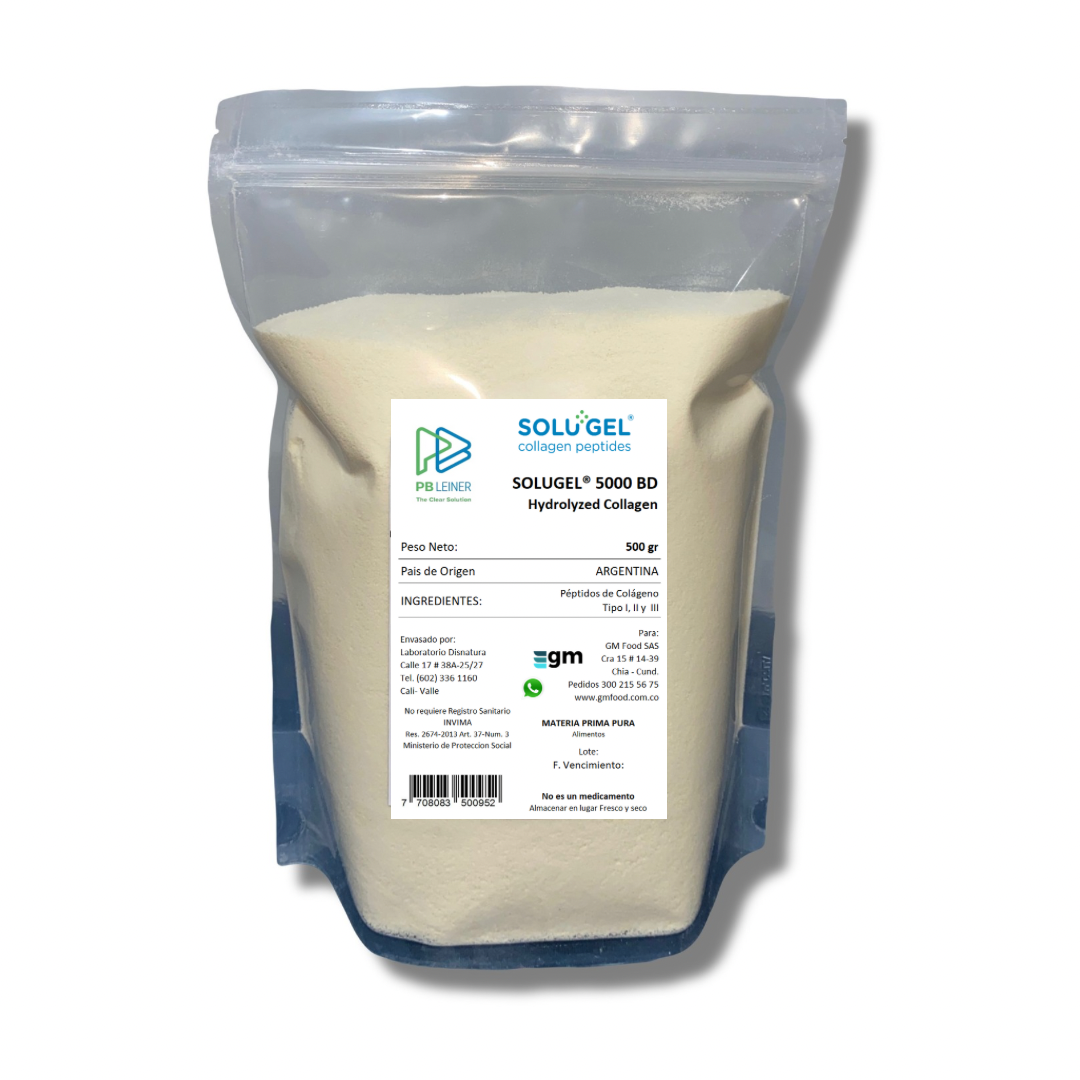 Colageno Hidrolizado Solugel Pb Leiner 100% Puro X 500 gr