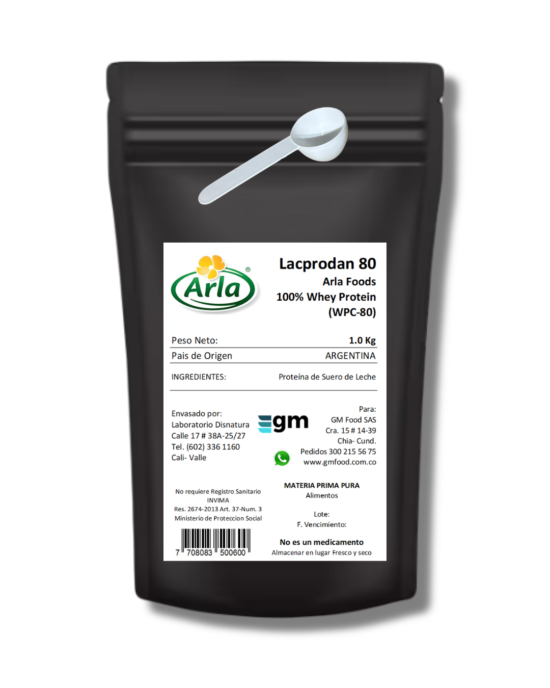 Proteína Whey WPC-80 Arla Foods x 1.0 Kg – Sin aditivos