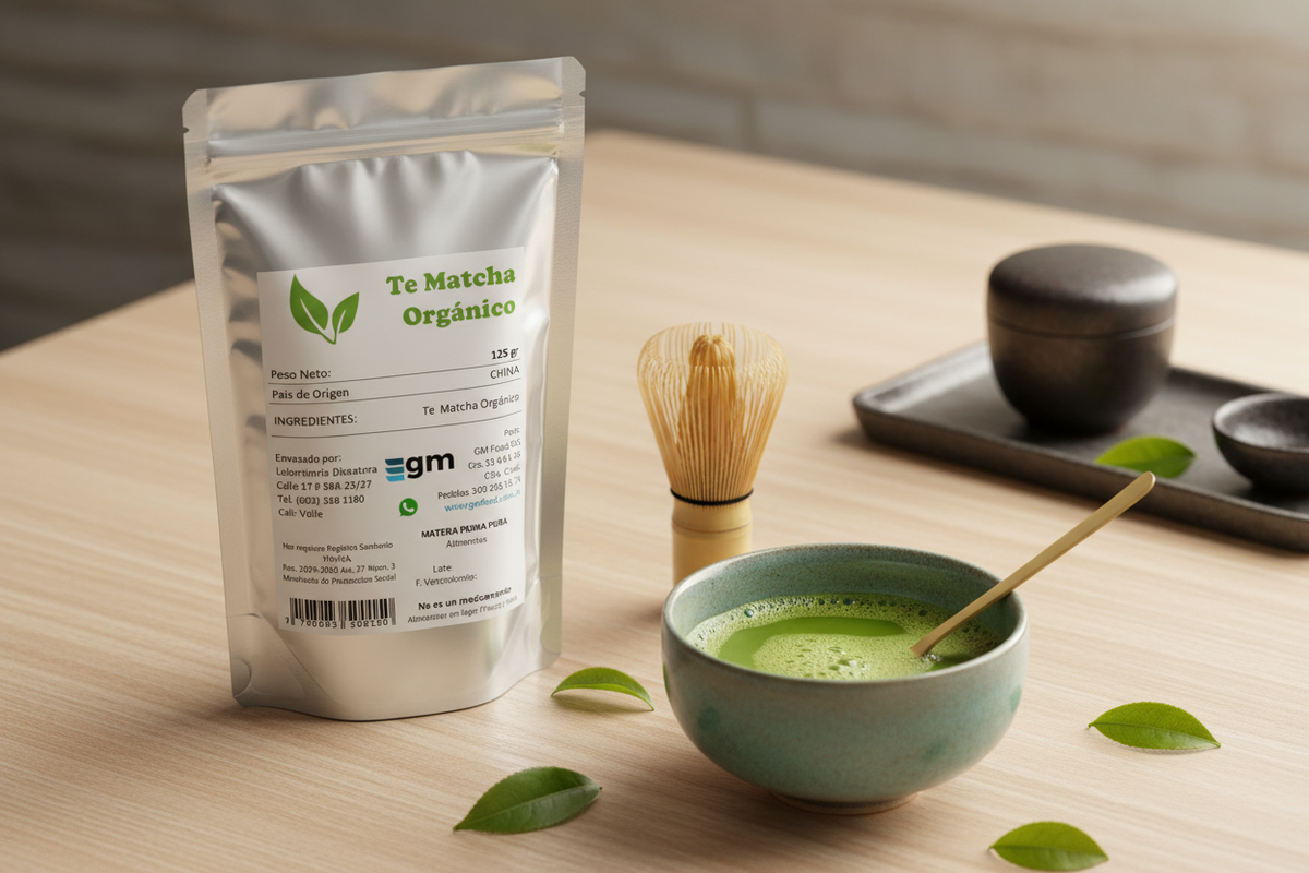 Té Matcha Concentrado - con empaque del producto